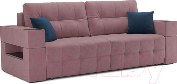 Изображение товара Диван Mebel-Ars Еврокнижка Венеция (велюр пудра НВ-178 18)