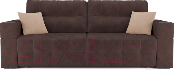 Изображение товара Диван Mebel-Ars Еврокнижка Венеция (велюр молочный шоколад НВ-178 13)