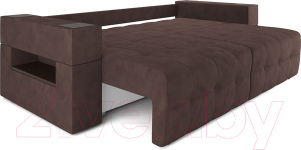 Изображение товара Диван Mebel-Ars Еврокнижка Венеция (велюр молочный шоколад НВ-178 13)