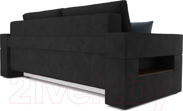 Изображение товара Диван Mebel-Ars Еврокнижка Венеция (велюр черный НВ-178 17)
