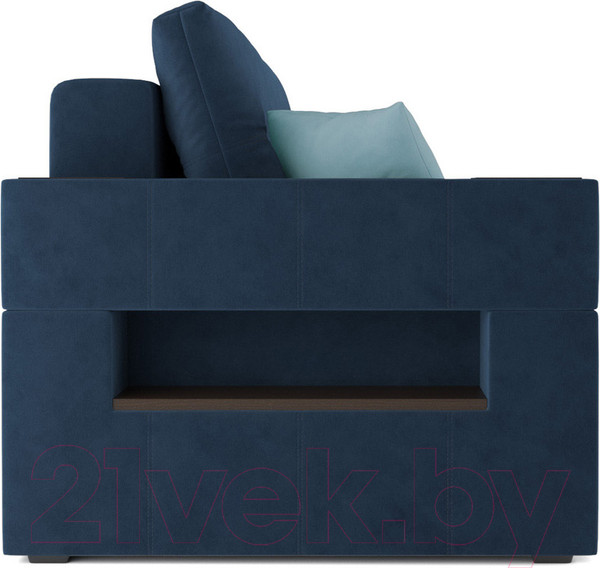 Изображение товара Диван Mebel-Ars Еврокнижка Венеция (темно-синий Luna 034)