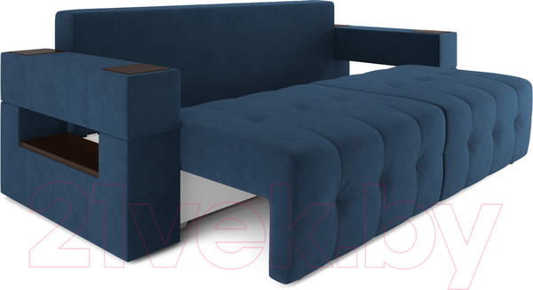 Изображение товара Диван Mebel-Ars Еврокнижка Венеция (темно-синий Luna 034)