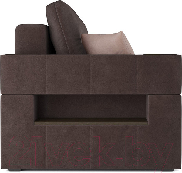 Изображение товара Диван Mebel-Ars Еврокнижка Венеция (кордрой коричневый)