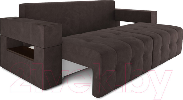 Изображение товара Диван Mebel-Ars Еврокнижка Венеция (кордрой коричневый)