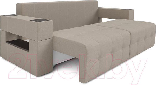 Изображение товара Диван Mebel-Ars Еврокнижка Венеция (бежевая рогожка)