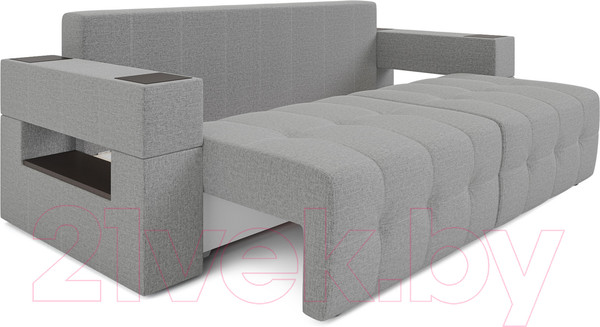 Изображение товара Диван Mebel-Ars Еврокнижка Венеция (серая рогожка)