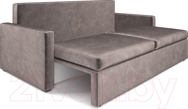 Изображение товара Диван Mebel-Ars Еврокнижка Поло (бархат серо-шоколадный/Star Velvet 60 Cofee)