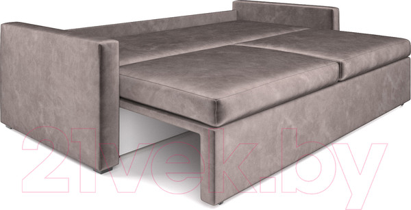 Изображение товара Диван Mebel-Ars Еврокнижка Поло (бархат серо-шоколадный/Star Velvet 60 Cofee)
