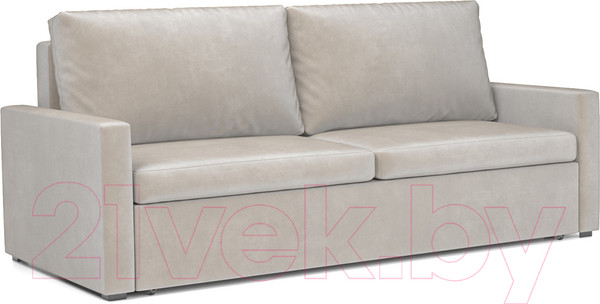 Изображение товара Диван Mebel-Ars Еврокнижка Поло (бархат бежевый/Star Velvet 6 Light Beige)