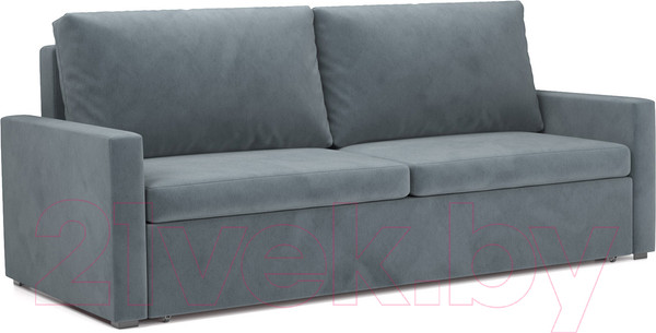 Изображение товара Диван Mebel-Ars Еврокнижка Поло (велюр серо-синий HB-178 26)
