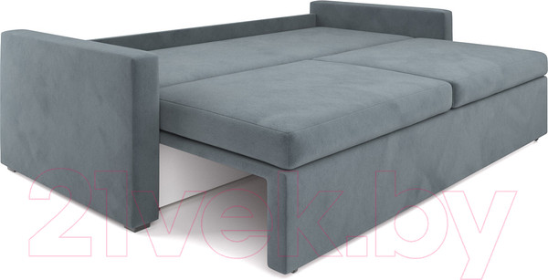 Изображение товара Диван Mebel-Ars Еврокнижка Поло (велюр серо-синий HB-178 26)