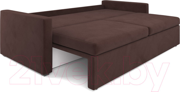Изображение товара Диван Mebel-Ars Еврокнижка Поло (велюр шоколад HB-178 16)
