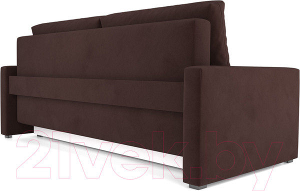 Изображение товара Диван Mebel-Ars Еврокнижка Поло (велюр шоколад HB-178 16)