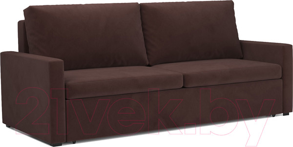 Изображение товара Диван Mebel-Ars Еврокнижка Поло (велюр шоколад HB-178 16)