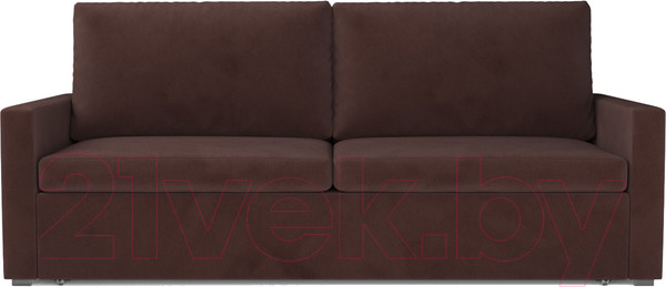 Изображение товара Диван Mebel-Ars Еврокнижка Поло (велюр шоколад HB-178 16)