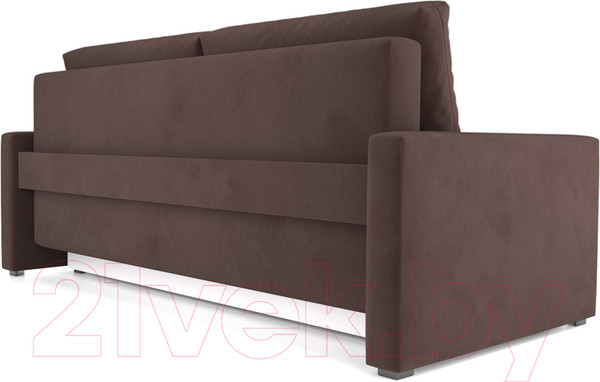 Изображение товара Диван Mebel-Ars Еврокнижка Поло (велюр молочный шоколад НВ-178 13)
