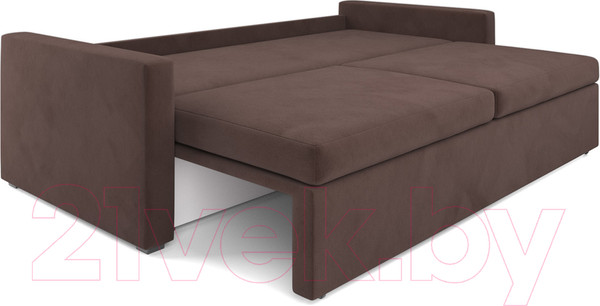 Изображение товара Диван Mebel-Ars Еврокнижка Поло (велюр молочный шоколад НВ-178 13)