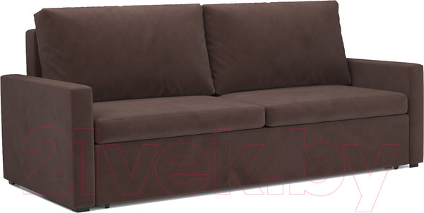 Изображение товара Диван Mebel-Ars Еврокнижка Поло (велюр молочный шоколад НВ-178 13)
