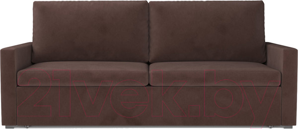 Изображение товара Диван Mebel-Ars Еврокнижка Поло (велюр молочный шоколад НВ-178 13)