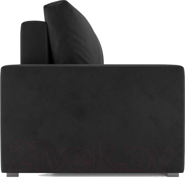 Изображение товара Диван Mebel-Ars Еврокнижка Поло (велюр черный НВ-178 17)