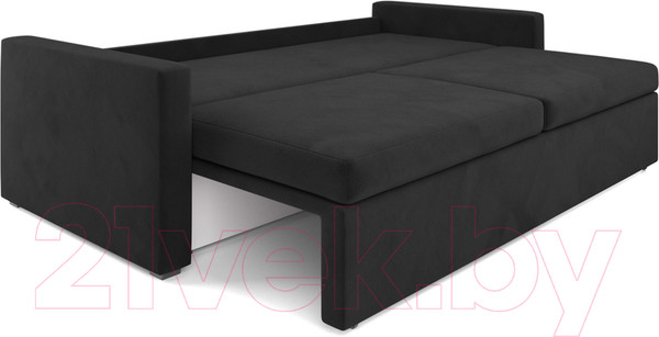 Изображение товара Диван Mebel-Ars Еврокнижка Поло (велюр черный НВ-178 17)