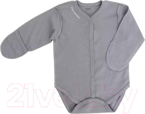 Изображение товара Набор боди для малышей Rant Hugs And Kisses / 67 (2шт, Arctic Grey, р.56)