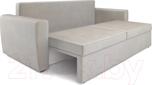 Изображение товара Диван Mebel-Ars Еврокнижка Оскар (бархат бежевый/Star Velvet 6 Light Beige)