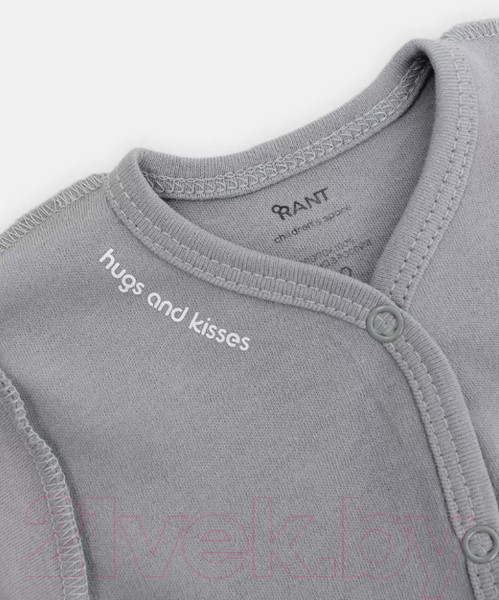 Изображение товара Набор боди для малышей Rant Hugs And Kisses / 67 (Arktic Grey, р.62)