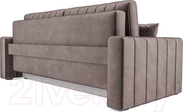 Изображение товара Диван Mebel-Ars Еврокнижка Лондон (бархат серо-шоколадный/Star Velvet 60 Cofee)