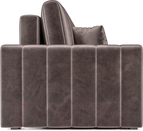 Изображение товара Диван Mebel-Ars Еврокнижка Лондон (бархат серо-шоколадный/Star Velvet 60 Cofee)