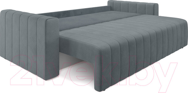 Изображение товара Диван Mebel-Ars Еврокнижка Лондон (велюр серо-синий НВ-178/26)