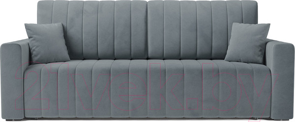 Изображение товара Диван Mebel-Ars Еврокнижка Лондон (велюр серо-синий НВ-178/26)