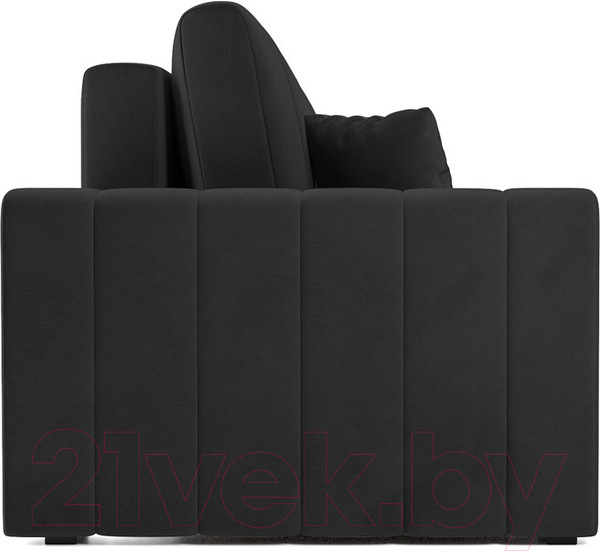 Изображение товара Диван Mebel-Ars Еврокнижка Лондон (велюр черный НВ-178/17)