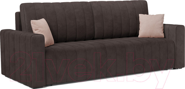 Изображение товара Диван Mebel-Ars Еврокнижка Лондон (кордрой коричневый)