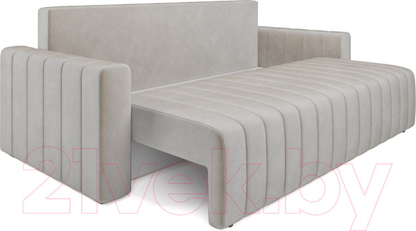 Изображение товара Диван Mebel-Ars Еврокнижка Лондон (бархат бежевый/Star Velvet 6 Light Beige)