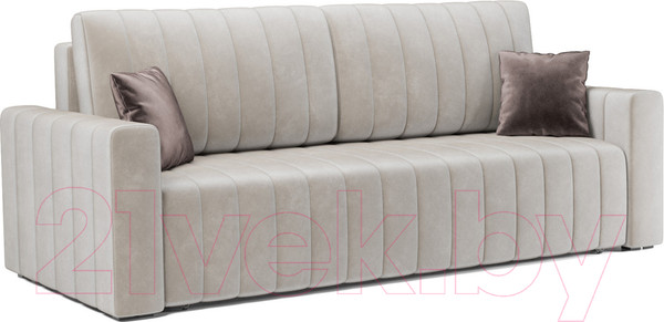 Изображение товара Диван Mebel-Ars Еврокнижка Лондон (бархат бежевый/Star Velvet 6 Light Beige)