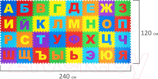 Изображение товара Коврик-пазл Юнландия Алфавит / 664657