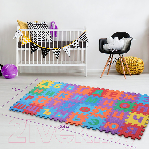 Изображение товара Коврик-пазл Юнландия Алфавит / 664657