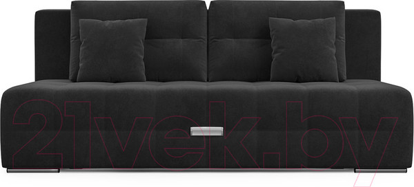 Изображение товара Диван Mebel-Ars Еврокнижка Марсель №4 (велюр черный НВ-178/17)