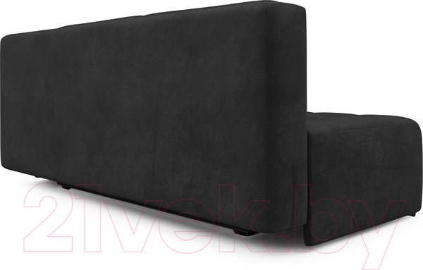 Изображение товара Диван Mebel-Ars Еврокнижка Марсель №4 (велюр черный НВ-178/17)