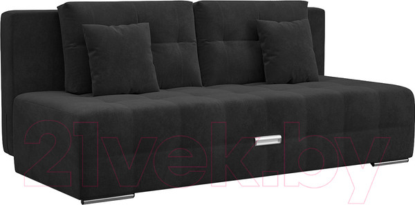 Изображение товара Диван Mebel-Ars Еврокнижка Марсель №4 (велюр черный НВ-178/17)