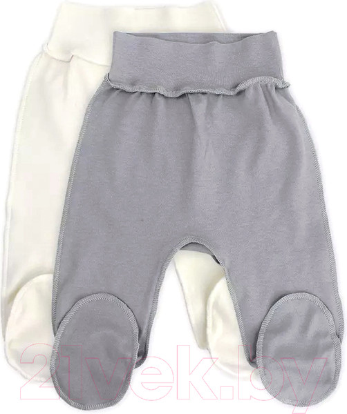 Изображение товара Набор ползунков Rant Hugs And Kisses / 33-56 (2шт, Arctic Grey, р.56)