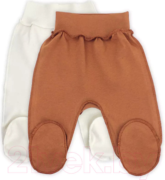 Изображение товара Набор ползунков Rant Hugs And Kisses / 33-56 (2шт, Curry Brown, р.56)