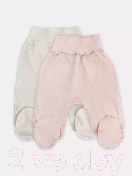 Изображение товара Набор ползунков Rant Hugs And Kisses / 33-56 (2шт, Soft Pink, р.56)