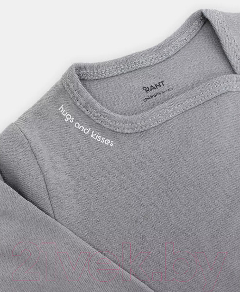Изображение товара Распашонка Rant Hugs And Kisses / 53-74 (Arctic Grey, р.74)