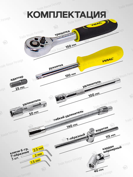 Изображение товара Универсальный набор инструментов WMC Tools 2462-5EURO(51116)