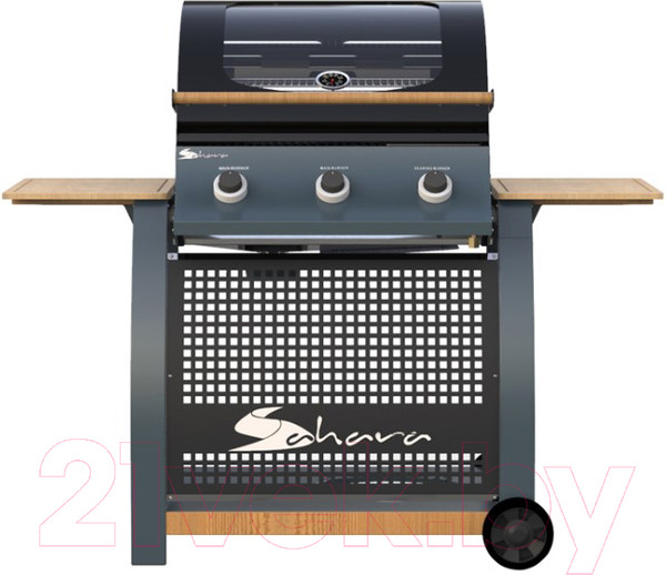 Изображение товара Газовый гриль Sahara 3 Burner Oak BBQ / S350EW-ST (дымчатый/дуб)