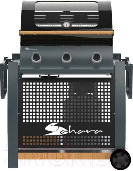Изображение товара Газовый гриль Sahara 3 Burner Oak BBQ / S350EW-ST (дымчатый/дуб)