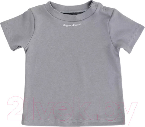 Изображение товара Набор футболок для малышей Rant Hugs And Kisses / 46-68 (2шт, Arctic Grey, р.68)