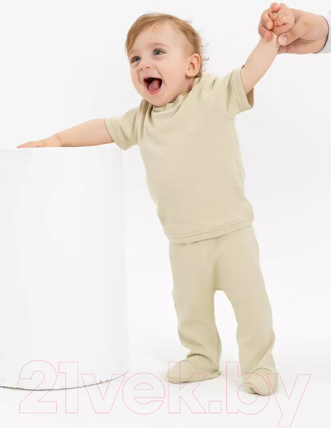 Изображение товара Футболка для малышей Rant Hugs And Kisses / 46-68 (2шт, Light Green, р.68)